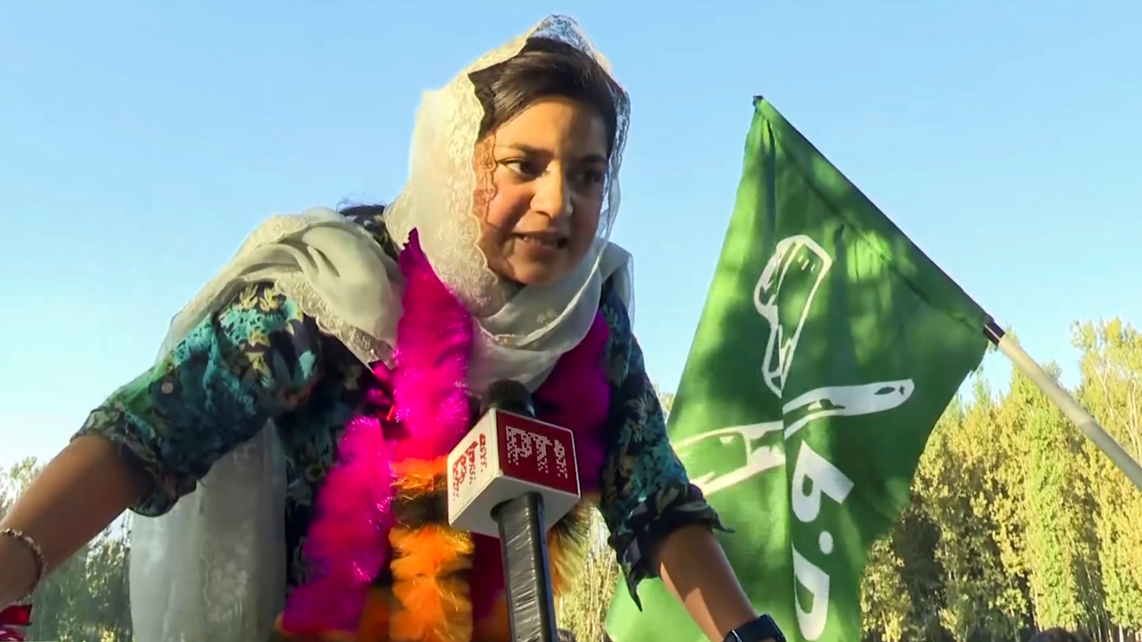 Iltija Mufti during a campaign rally.