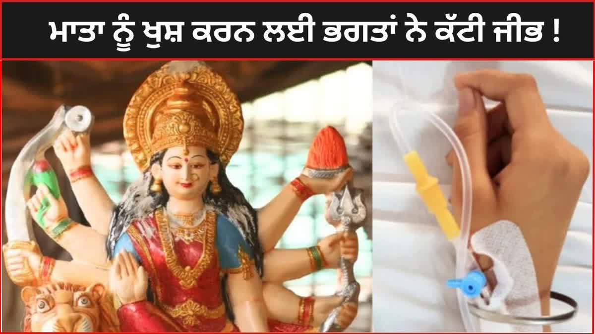 MP Blind Faith, Devotees Cut Tongue To Offered Devi Mata