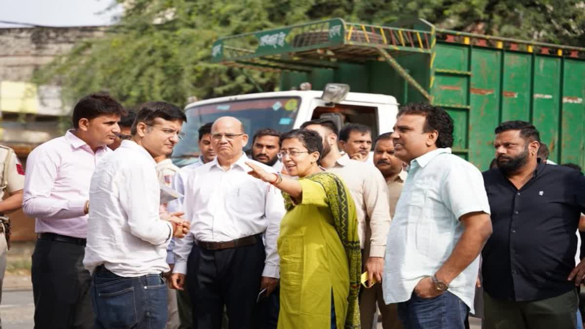 PWD Minister Atishi inspected rural areas of Delhi