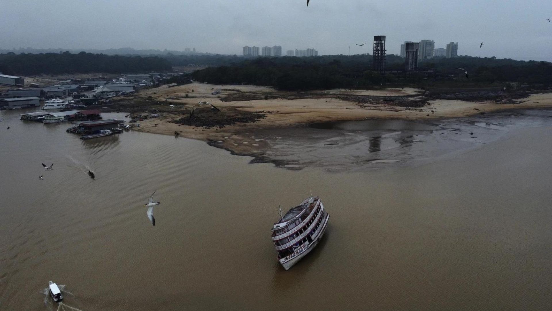 Amazon rivers fall to record low levels during drought