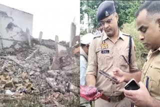 Explosion in building in Meerut  Four killed in Explosion in building  Uttara Pradesh crime news  ಸಾಬೂನು ಗೋದಾಮುವಿನಲ್ಲಿ ಸ್ಫೋಟ  ನಾಲ್ವರು ಸಾವು  ಎರಡು ಅಂತಸ್ತಿನ ಗೋದಾಮು  ಮಂಗಳವಾರ ಬೆಳಗ್ಗೆ ಹಠಾತ್ ಸ್ಫೋಟ ಸಂಭವಿಸಿ  ಸ್ಫೋಟ ಸಂಭವಿಸಿ ಗೋದಾಮುವೊಂದು ಸಂಪೂರ್ಣ ನೆಲಸಮ  ಲೋಹಿಯಾನಗರ ಪೊಲೀಸ್ ಠಾಣೆ ವ್ಯಾಪ್ತಿ  ದುರಂತದಲ್ಲಿ ನಾಲ್ವರು ಸ್ಥಳದಲ್ಲೇ ಮೃತ