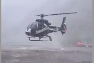 Uttarakhand: Helicopter faces difficulty in takeoff due to bad weather, video goes viral