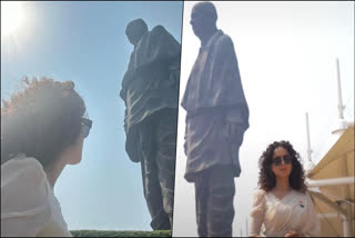 Bollywood actor Kangana Ranaut is currently exploring Gujarat ahead of the release of her upcoming film Tejas. The actor on Tuesday took to her social media handle and shared glimpses of her visit to the Statue of Unity in the state and expressed admiration for former Prime Minister of India Vallabhbhai Patel. The 36-year-old actor also shared a short clip as she became emotional after looking at the statue.