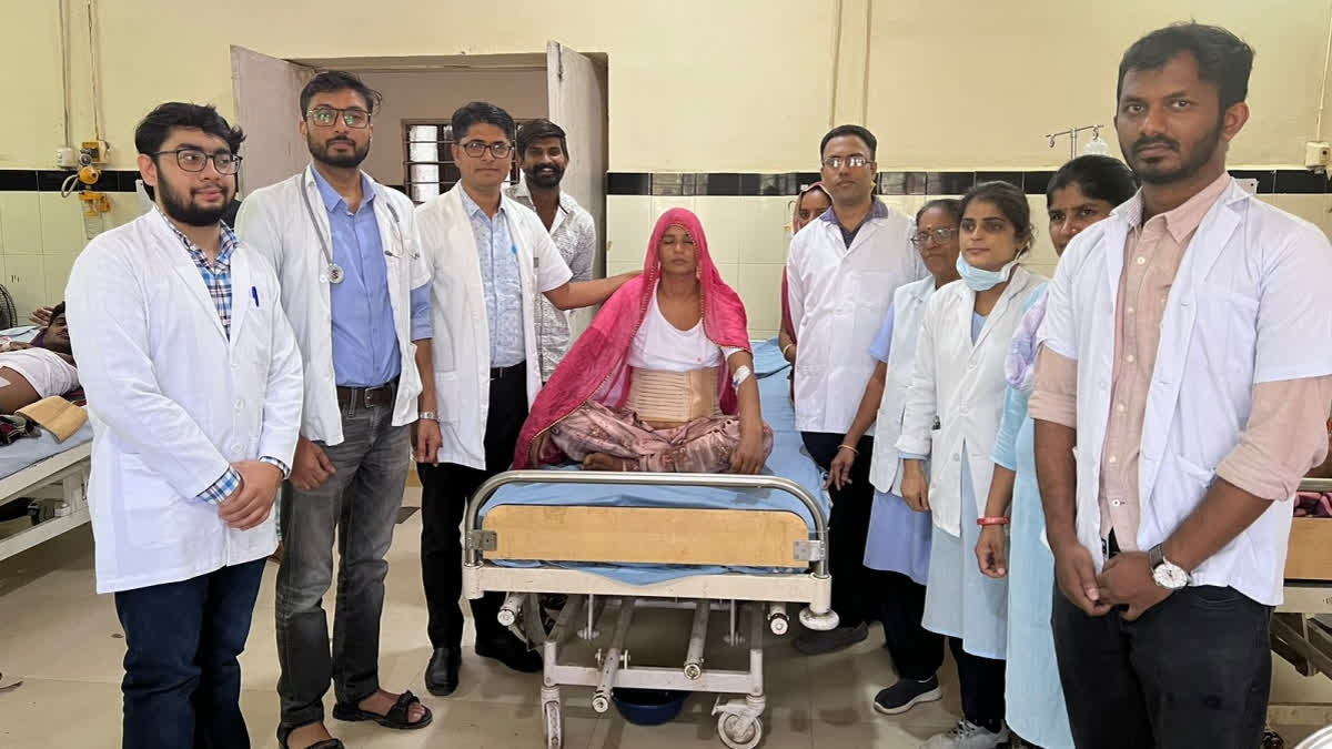 A 3 kg clump of hair was removed from the woman's stomach.