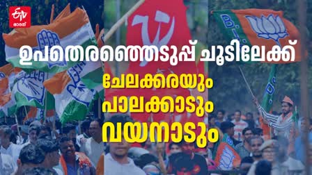 2024 KERALA BYELECTION  PALAKKAD CHELAKKARA WAYANAD BYPOLL  കേരളത്തില്‍ ഉപതെരഞ്ഞെടുപ്പ്  പാലക്കാട് ചേലക്കര വയനാട്