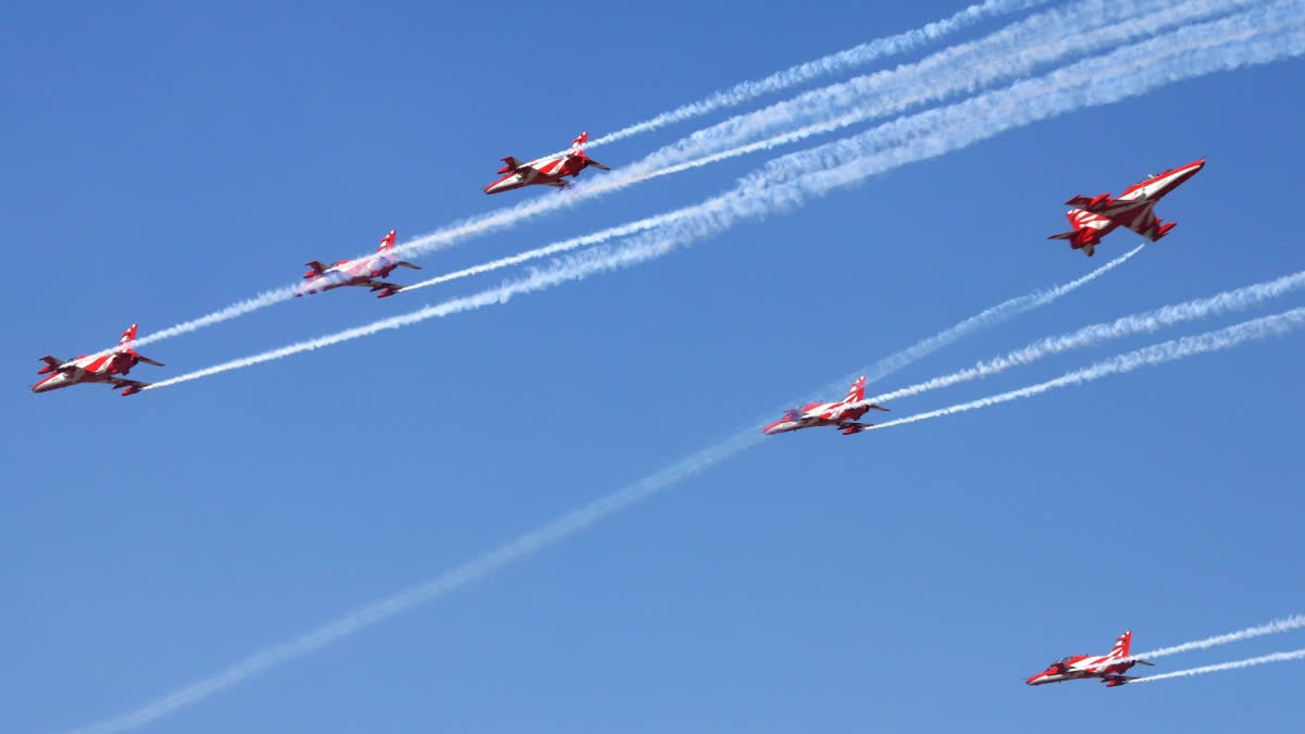 Surya Kiran Aerobatic team to perform air show  Surya Kiran perform Cricket World Cup 2023 final  India vs Australia Cricket World Cup 2023 Final  India vs Australia  സൂര്യ കിരണ്‍ എയര്‍ ഷോ ലോകകപ്പ് 2023  ഏകദിന ലോകകപ്പിന് മുന്നെ എയര്‍ ഷോ  ഏകദിന ലോകകപ്പ് 2023  ഇന്ത്യ vs ഓസ്‌ട്രേലി  ഇന്ത്യന്‍ ക്യാപ്റ്റന്‍ രോഹിത് ശര്‍മ