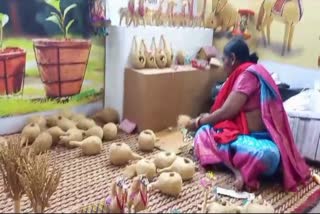 Exhibition of products made from coconut waste