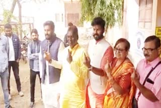 Health Minister Prabhuram Chaudhary voted