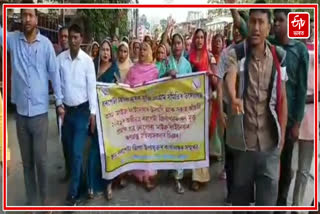 Protests demanding waiver of microfinance loans
