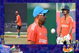 WORLD CUP 2023 FINAL INDIA VS AUSTRALIA NARNDRA MODI STADIUM INDIA TEAM PRACTICE AT GROUND