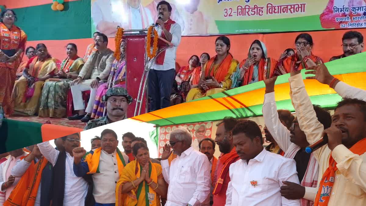 Chhattisgarh Deputy CM Vijay Varma and Champai Soren campaigned in Giridih for Jharkhand Assembly elections 2024