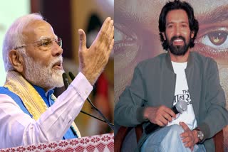 PM Modi (L) and Bollywood actor Vikrant Massey collage