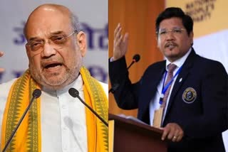 File photos of Union Minister Amit Shah and NPP leader Conrad Sangma.