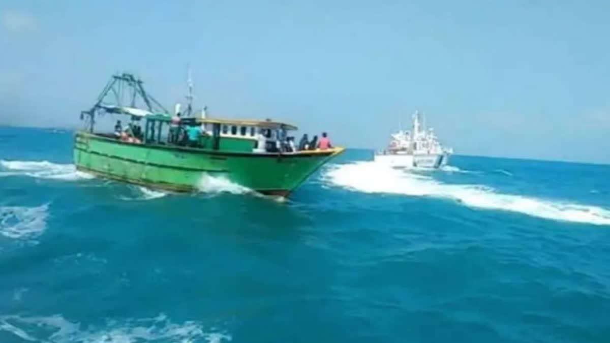 Etv Bhara10 TamilNadu fishermen arrested in British overseas territorial waters handed over to Indian Coast Guardt
