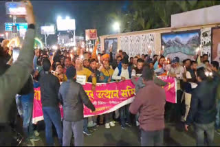 Candle march in Haldwani