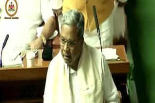 Siddaramaiah addressing in Assembly