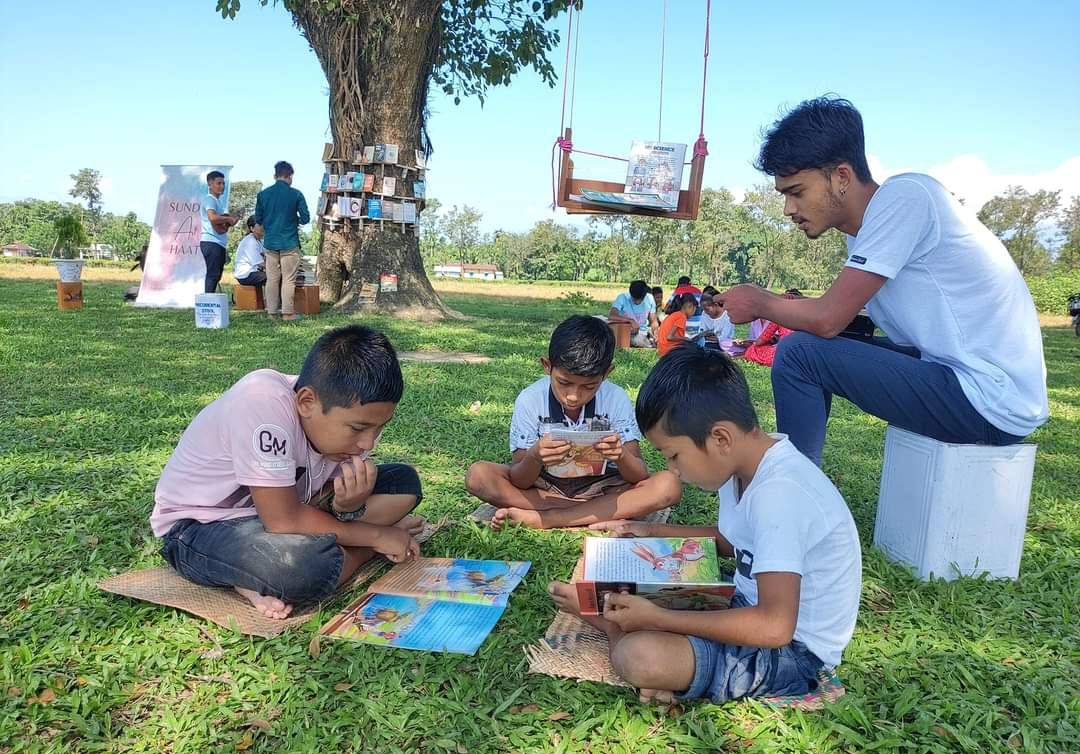 Gambling and alcohol make way for tree library here