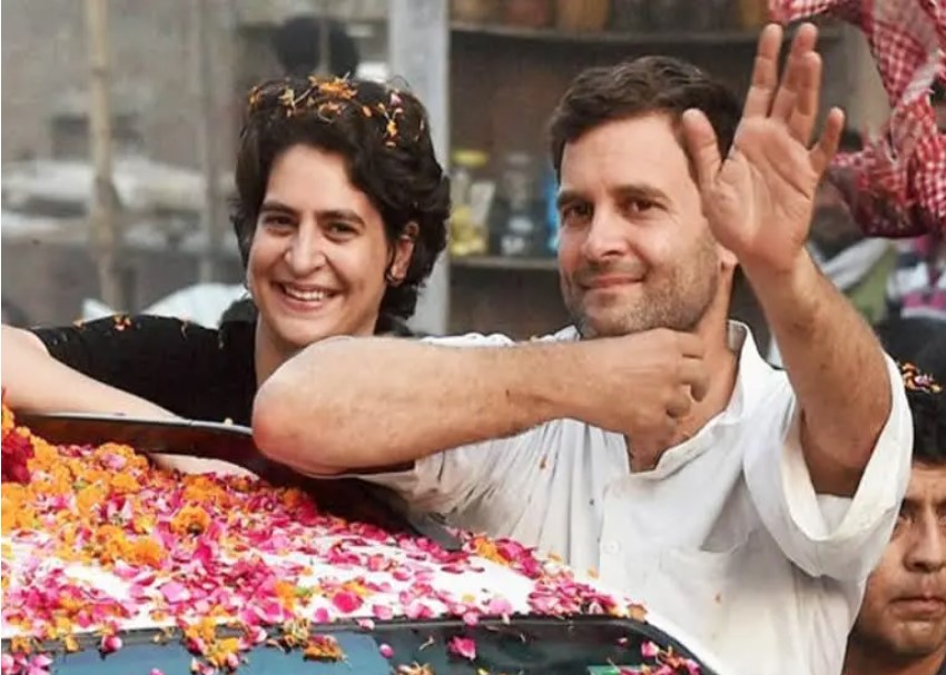 प्रियंका गांधी व राहुल गांधी