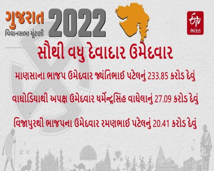 કુલ 431 ઉમેદવારોએ સોંગદનામામાં દેવાંની વિગતો દર્શાવી છે