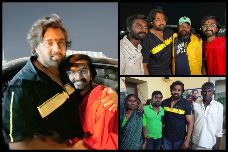 Actor Dhruva Sarja visits fan house in Bagalkot