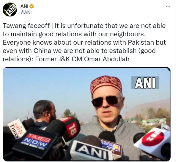 Omar Abdullah Reaction on Indo-China Face Off