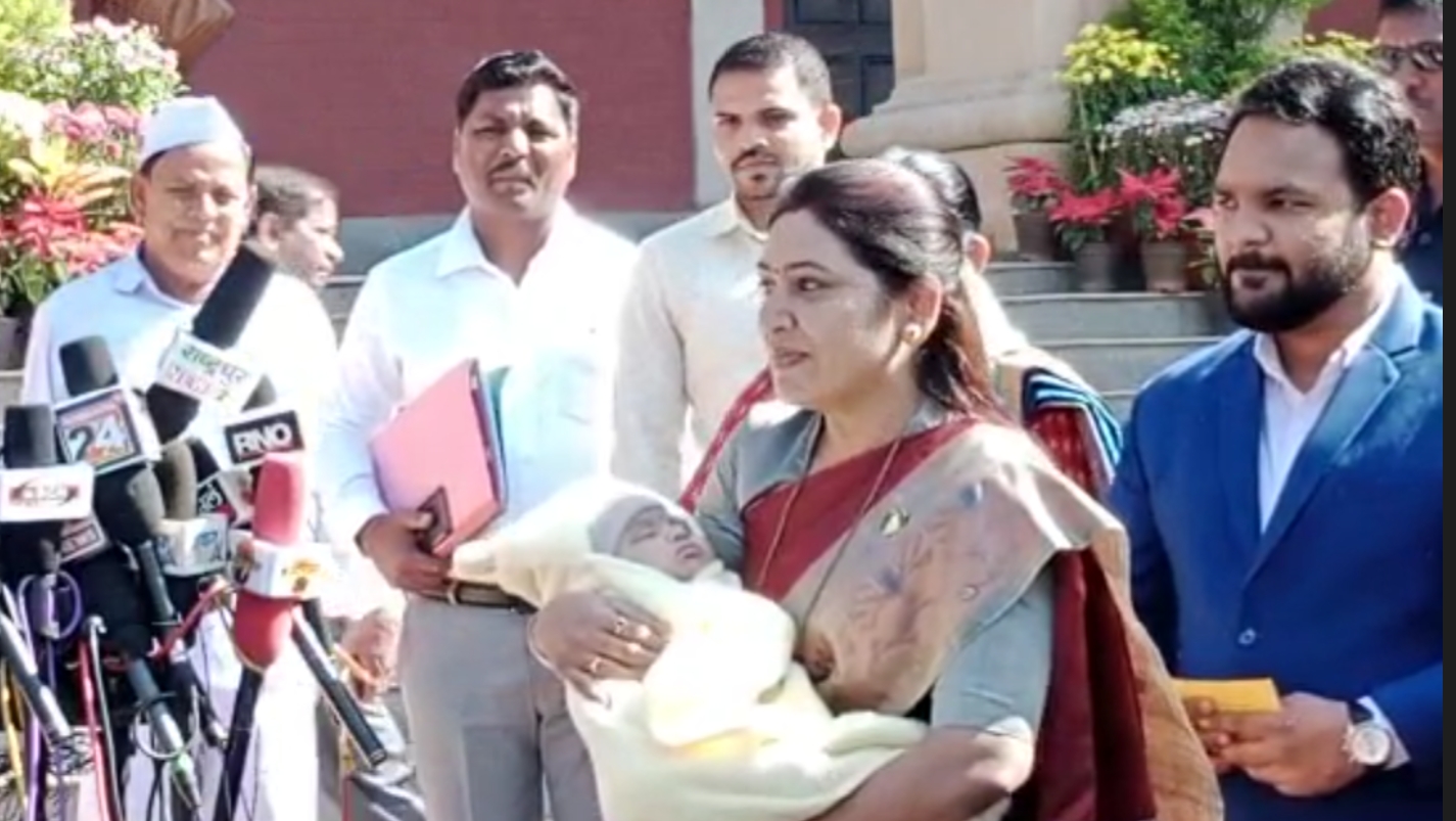 NCP MLA who attended the winter meeting in Maharashtra with a two-and-a-half-month-old baby