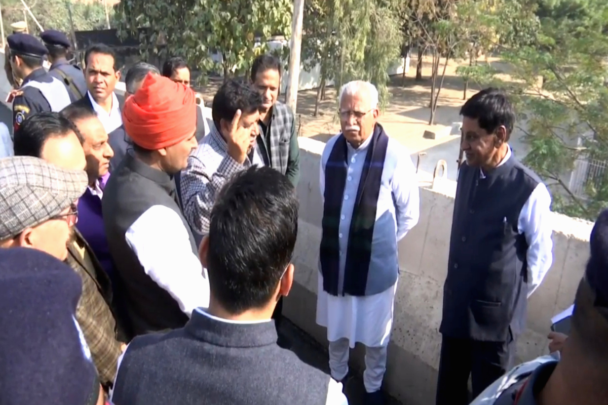 CM visit in Panchkula Panchkula Sector 19 ROB chief minister manohar lal Inspection