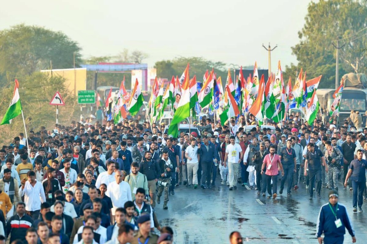 Rahul Gandhi Bharat jodo yatra in haryana