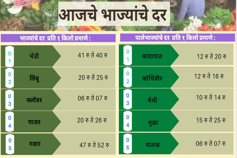 Today Vegetables Prices