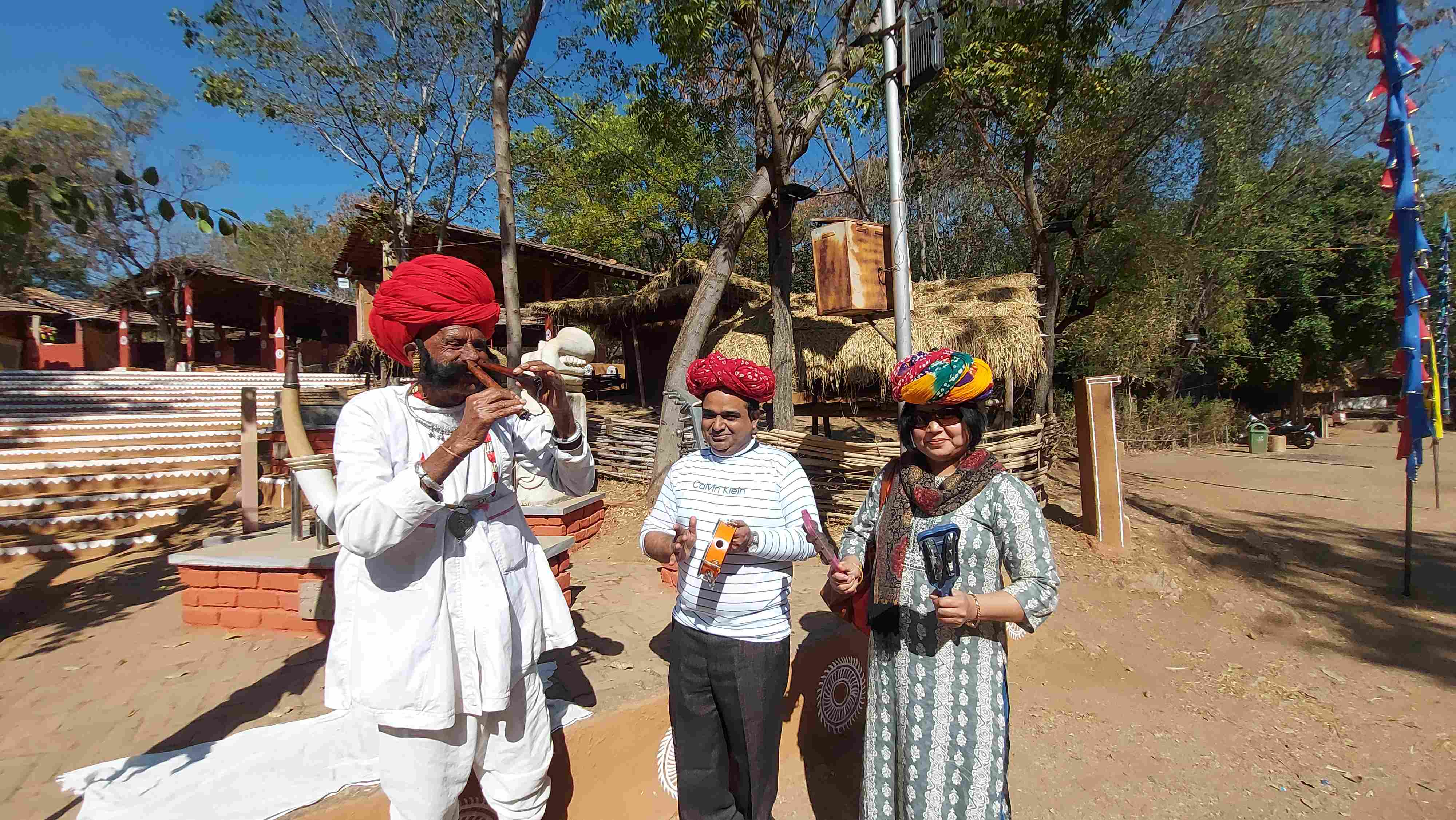 Bassoon player Ramnath Chowdhary in Shilpgram