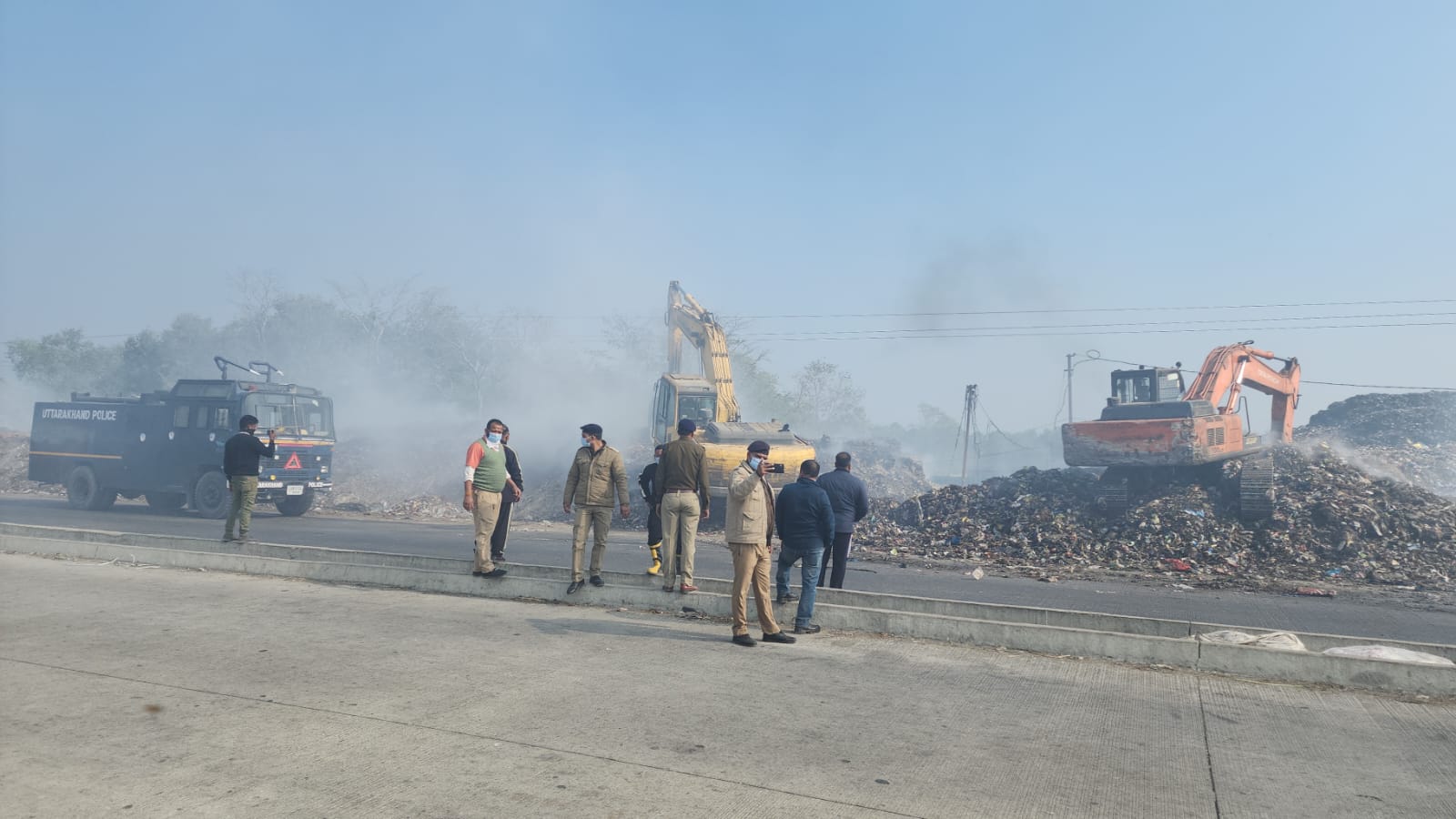 Haldwani trenching ground fire