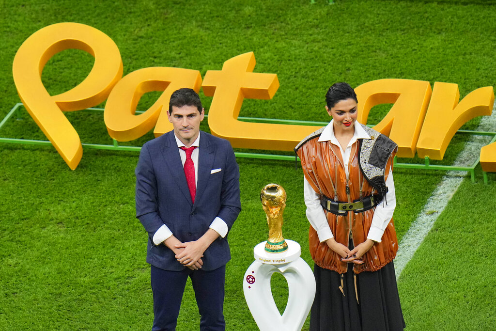 Actress Deepika Padukone at the FIFA Finale 2022