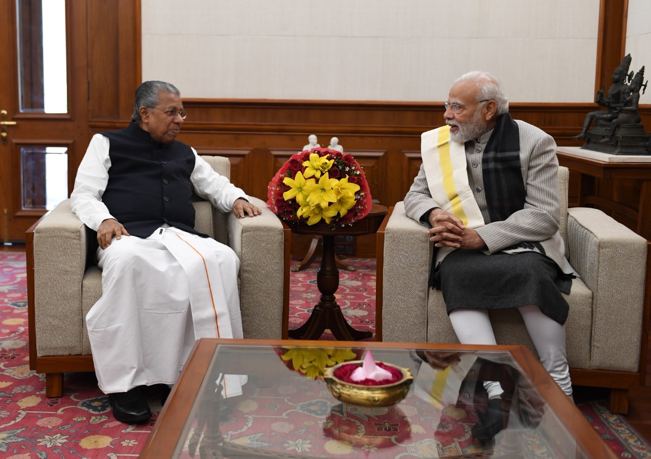 Chief minister met Prime minister  Chief minister  മുഖ്യമന്ത്രി  പ്രധാനമന്ത്രി കൂടിക്കാഴ്‌ച നടത്തി  ബഫര്‍ സോണും സില്‍വര്‍ ലൈനും ചര്‍ച്ചയായെന്ന് സൂചന  സെമി ഹൈസ്‌പീഡ് സില്‍വര്‍ ലൈന്‍  ബഫര്‍ സോണ്‍  മുഖ്യമന്ത്രി പിണറായി വിജയന്‍  പ്രധാനമന്ത്രി നരേന്ദ്ര മോദി  kerala news updates  latest news in kerala  news updates in kerala