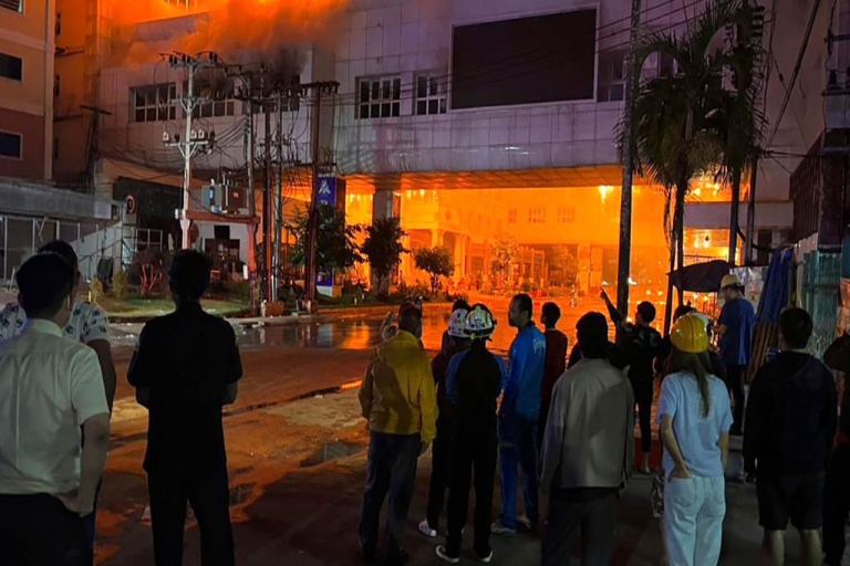 Cambodia Hotel Fire Ten People killed