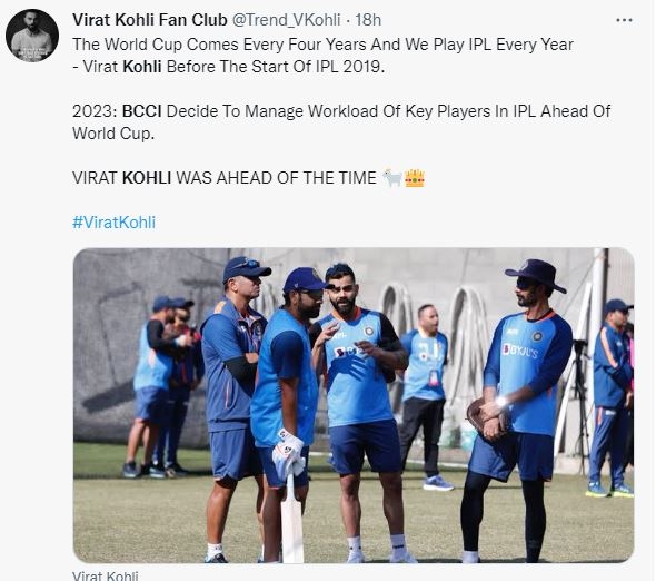 kohli suggestions to bcci