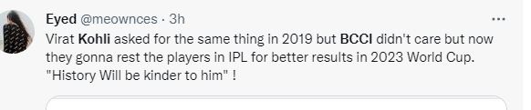 kohli suggestions to bcci