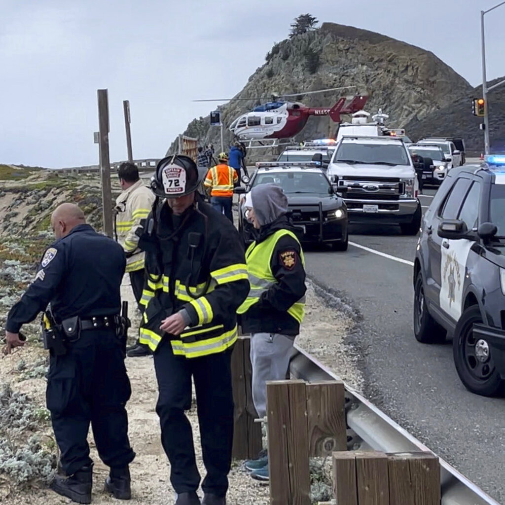 car plunges off California cliff