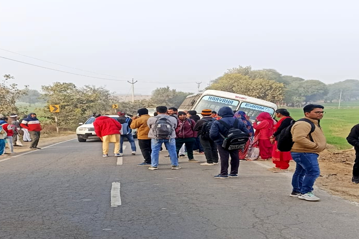 Haryana roadways bus sink in Fatehabad Incident of Bhuna area of Fatehabad