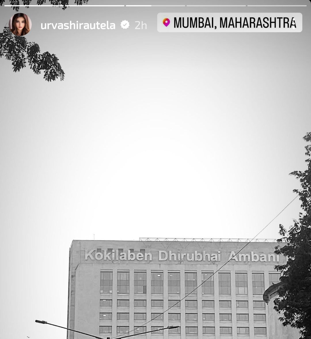 urvashi rautela shares hospital pic