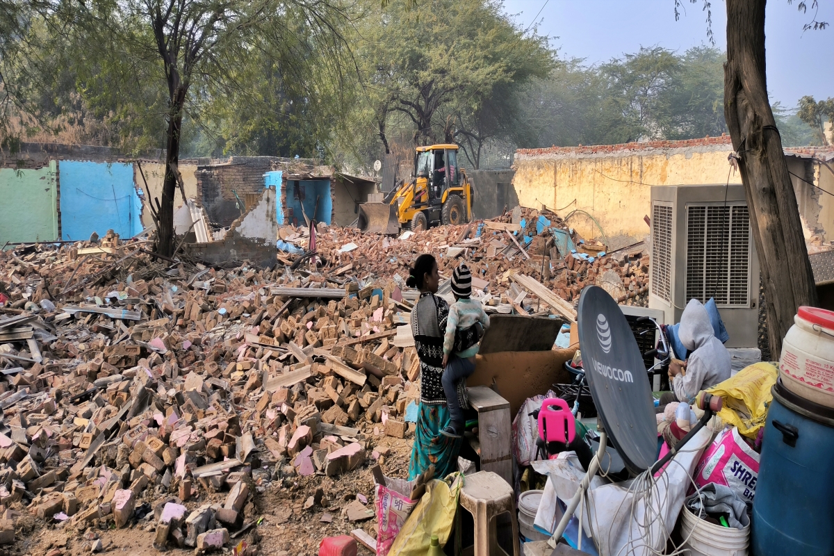 illegal houses demolished in Faridabad