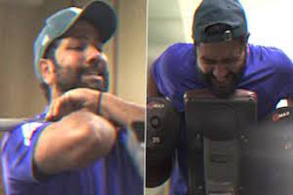 Rohit sharma workout on music