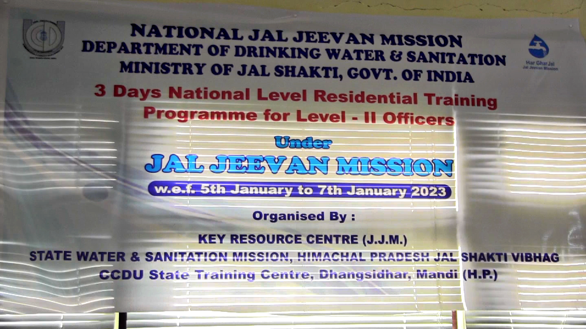 Jal Jeevan Mission training camp in Mandi.