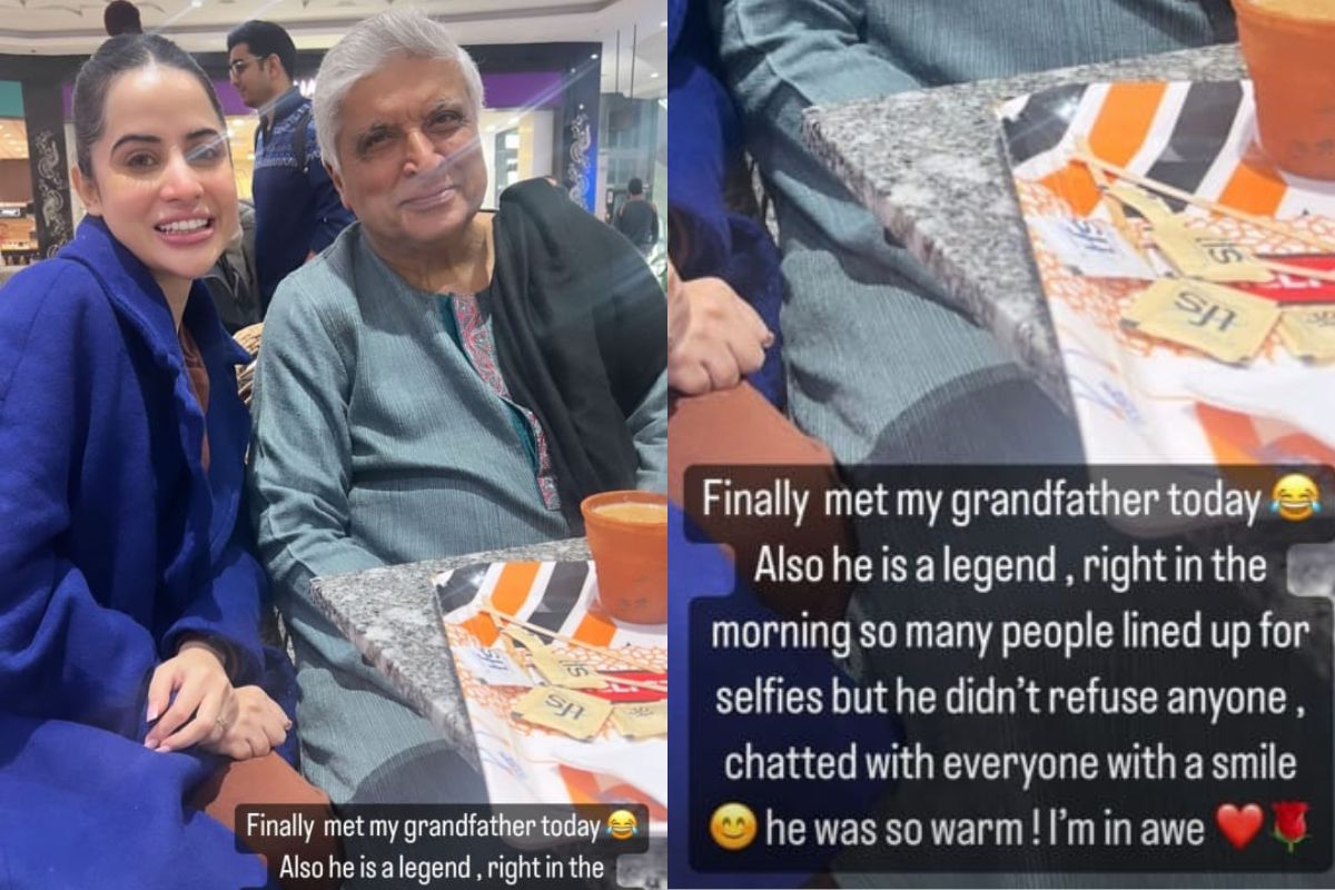 Urfi Javed shared a picture with Javed Akhtar on Instagram