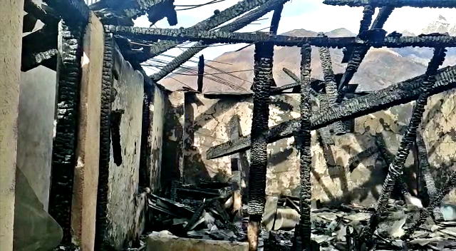 Fire broke out in house in Bharmour.