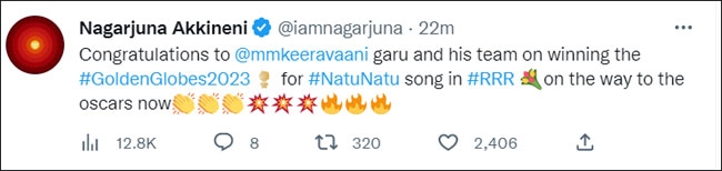 nagarjuna tweet