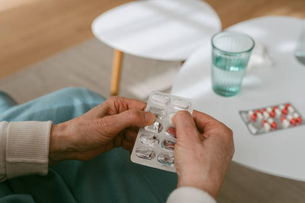 Man Eating Antibiotics