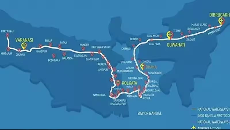 MV Ganga Vilas cruise Route