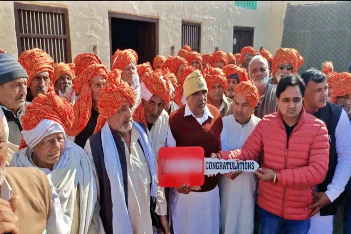 villagers honored the candidate  in hisar