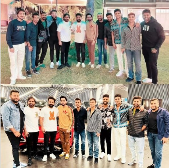 Teamindia meet JR NTR in Hyderabad photo viral