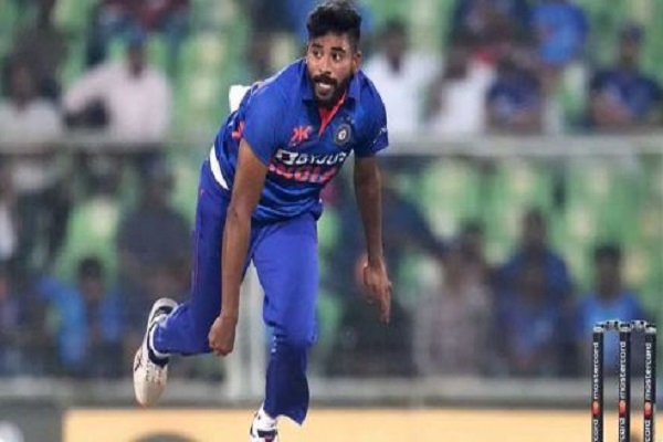 Indian fast bowler Mohammad Siraj